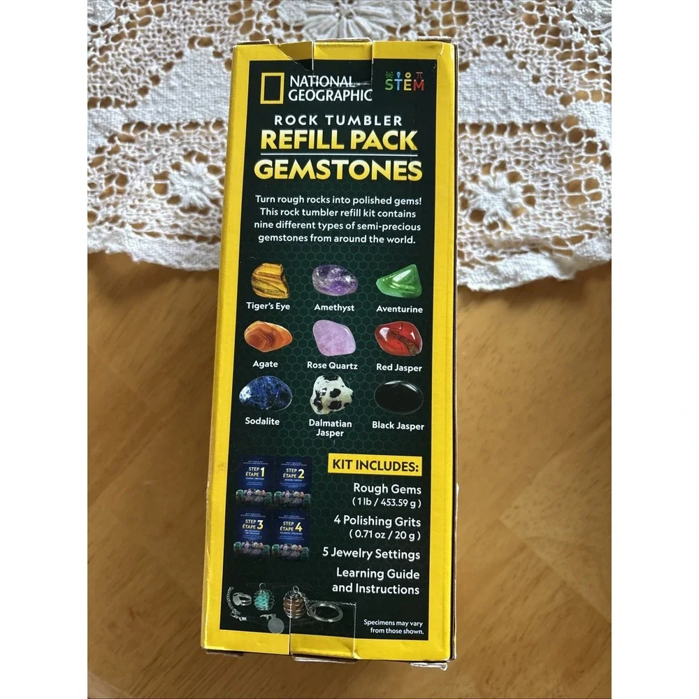National Geographic Rock Tumbler Refill Kit with Gemstones and Grit